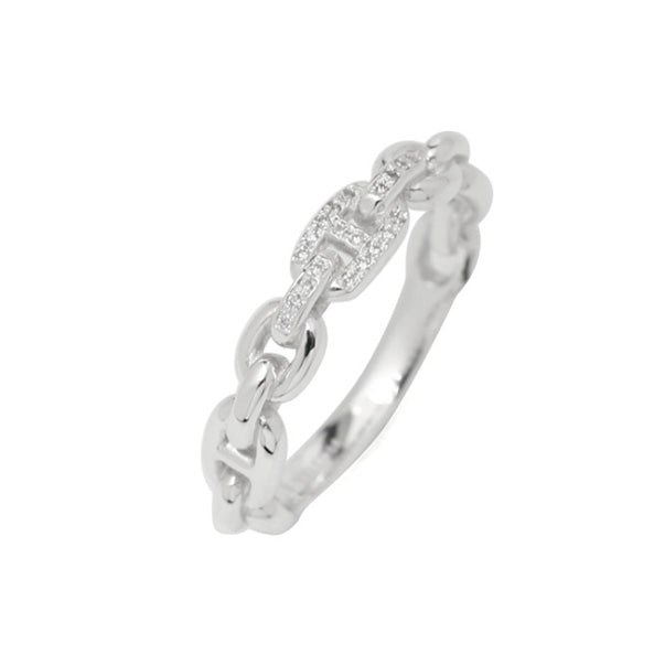 ANCHOR RING with DIAMOND